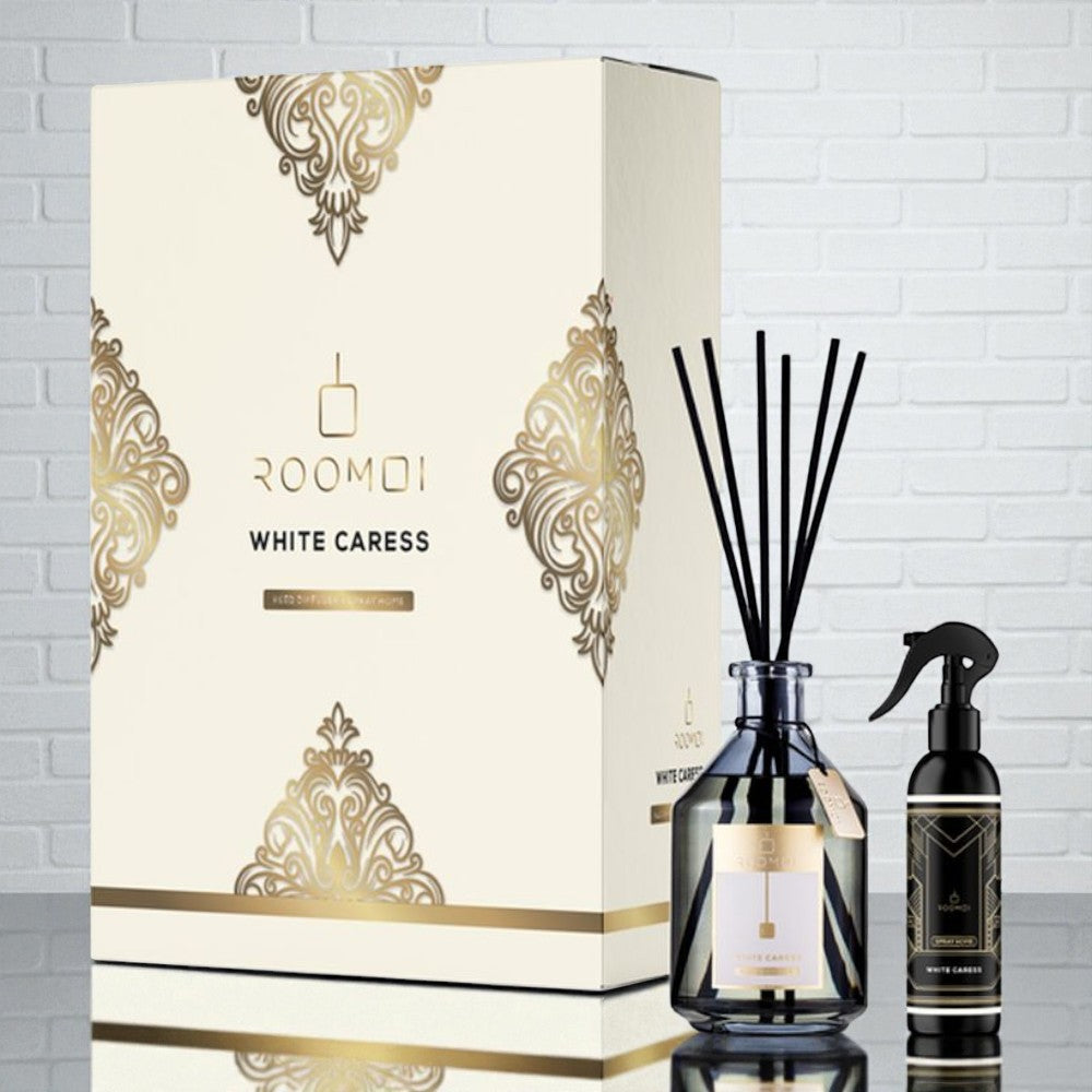 Roomoi Profumatori Ambienti Coffret White Caress 500ml & 200ml spray - 700 ml