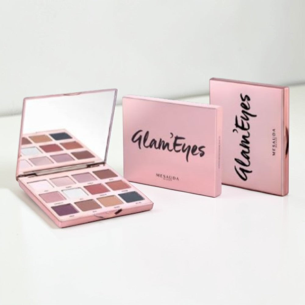 Mesauda Glam'Eyes Palette 12 Ombretti Compatti Multi Finish - 15 gr