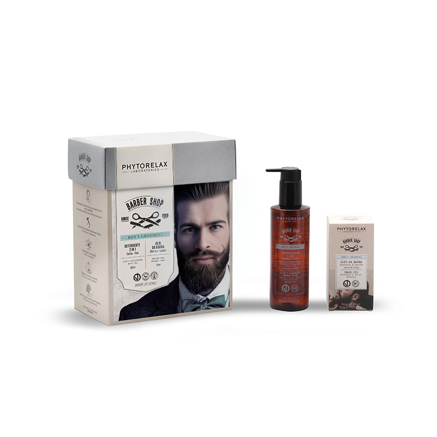 Phytorelax Uomo Barber Shop Bartreiniger 200 ml &amp; Bartöl 30 ml