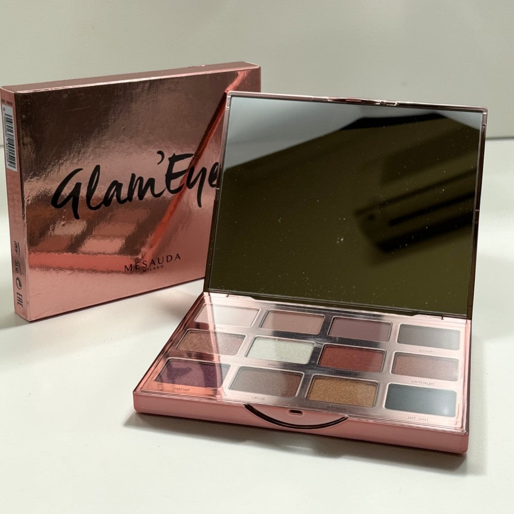 Mesauda Glam'Eyes Palette 12 Ombretti Compatti Multi Finish - 15 gr