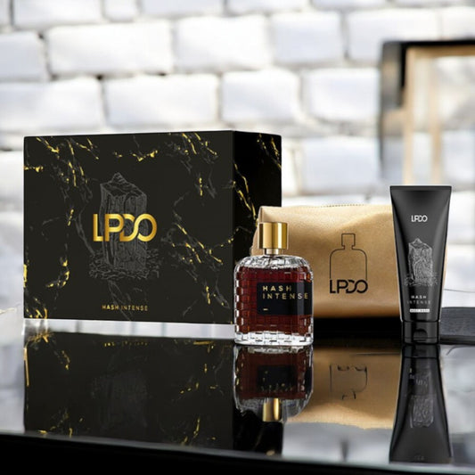 LPDO Hash Intense Eau de Parfum Intense Box 100 ml + Body Wash 100 ml + Clutch